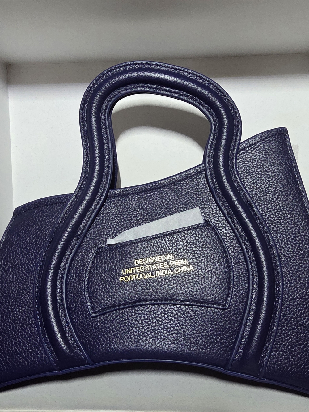 MINI MSCHF GSCT NWT Navy Blue Leather Top-Handle Bag